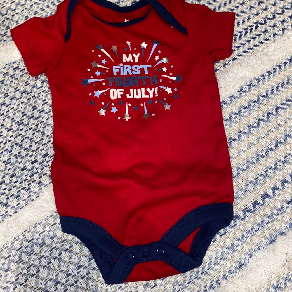 6-9 month Fourth of July onsie
